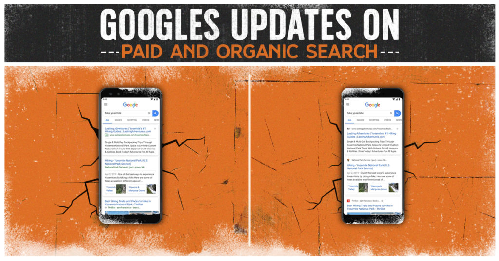 google updates on paid and organic search - clicks and clients